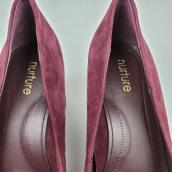 Nurture shoes maroon suede block heel Pumps size 9 - Picture 5 of 9